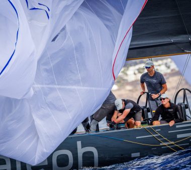 Aleph Racing to the fore on light shifty day at the 44Cup Calero Marinas